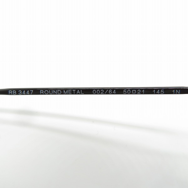 実際に弊社で買取させて頂いたRay-Ban/レイバン ROUND METAL/ラウンドメタル サングラス RB3447 002/64の画像 4枚目