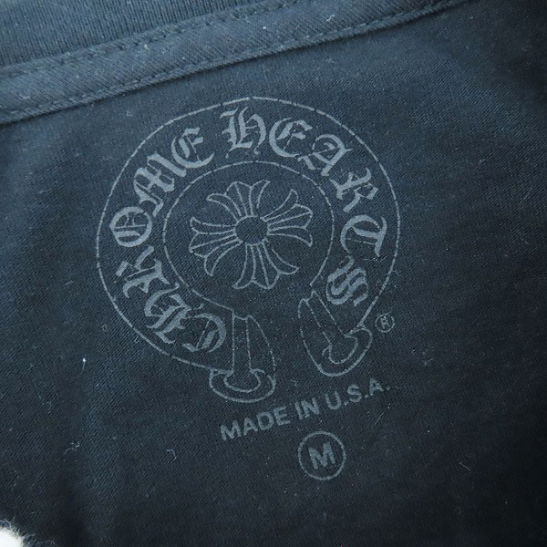 実際に弊社で買取させて頂いた【JPタグ】CHROME HEARTS NEON PINK STRIPE LOGO L/S T-SHIRT ロングＴシャツ 2212-304-0244/Mの画像 2枚目