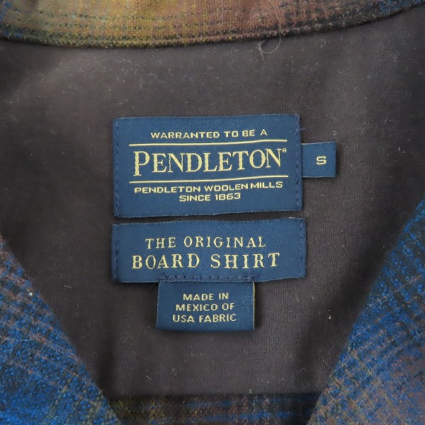 実際に弊社で買取させて頂いたPENDLETON/ペンドルトン ウール THE ORIGINAL BOARD SHIRT オリジナルボードシャツ AA022-32202/Sの画像 2枚目