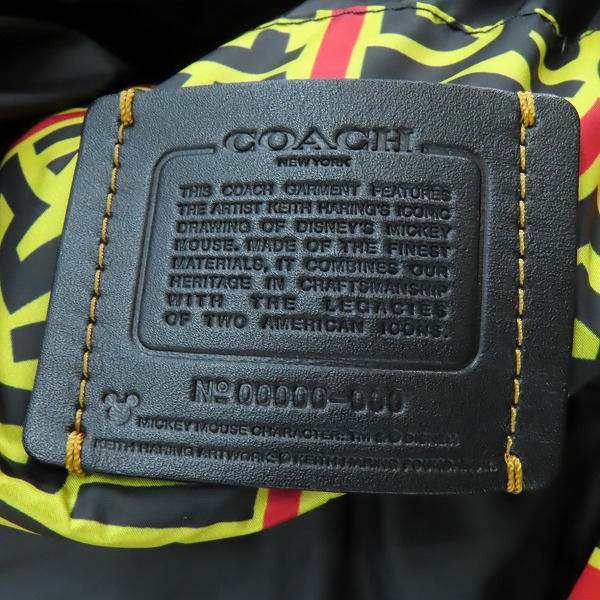 実際に弊社で買取させて頂いたCOACH×Disney×Keith Haring/コーチ×ディズニー×キースへリング ダウン ジャケット 00000-000/46の画像 5枚目