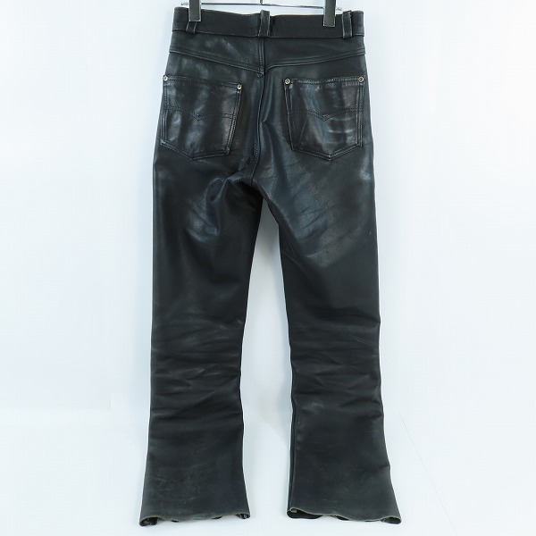 実際に弊社で買取させて頂いたSchott/ショット レザー パンツ 牛革 ブラック/29の画像 1枚目