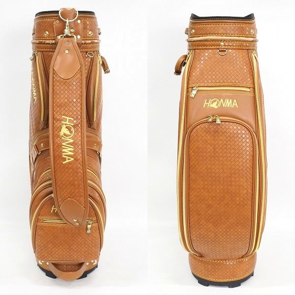 実際に弊社で買取させて頂いたHONMA/ホンマ ゴルフ CB-1714 9型 5分割キャディバッグ ブラウン 合成皮革の画像 2枚目