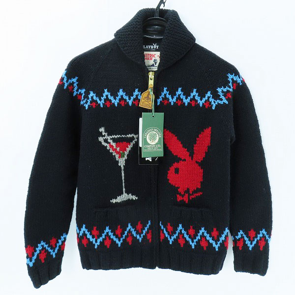 実際に弊社で買取させて頂いた【未使用】HYSTERIC GLAMOUR×PLAYBOY/ヒステリックグラマー×プレイボーイ ジップカウチンニット 1243ND01/S