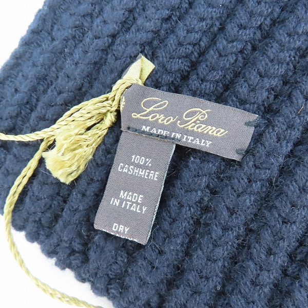実際に弊社で買取させて頂いたLoro Piana/ロロピアーナ カシミヤ 100% マフラー イタリア製 ネイビーの画像 1枚目