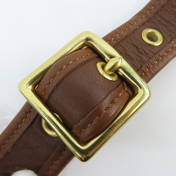 実際に弊社で買取させて頂いたOLD COACH/オールド コーチ オールレザー 巾着ハンドバッグ 9166の画像 6枚目