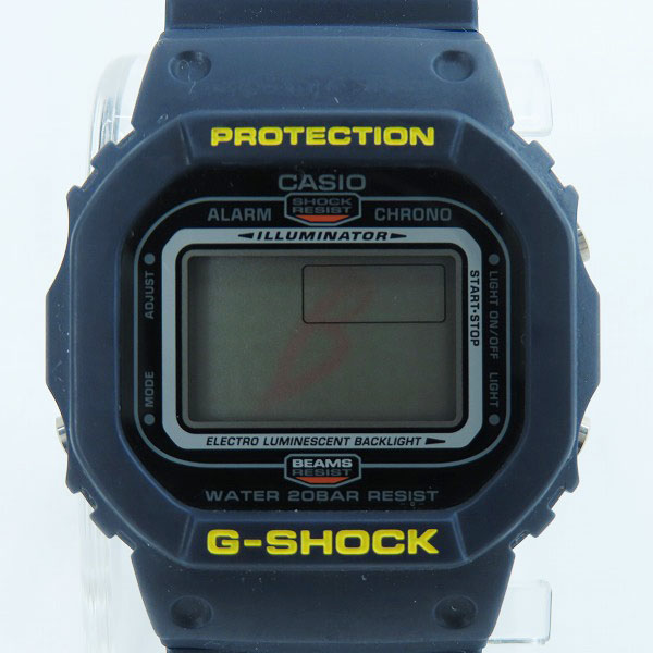 実際に弊社で買取させて頂いたG-SHOCK×BEAMS/Gショック×ビームス コラボモデル 腕時計 ネイビー DW-5600BE【動作未確認】