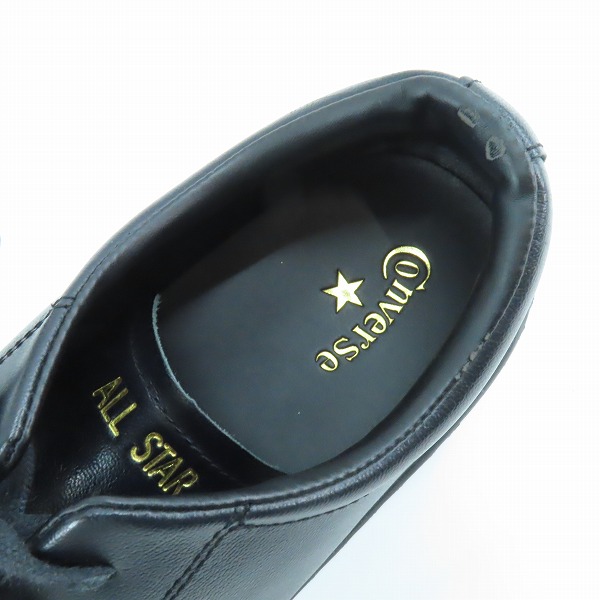 実際に弊社で買取させて頂いたCONVERSE/コンバース ALL STAR COUPE LEATHER OX オールスター クップ レザー ブラック 31301811/26の画像 4枚目