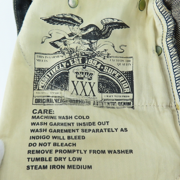 実際に弊社で買取させて頂いたNEIGHBORHOOD/ネイバーフッド DEEP BASIC STRAIGHT デニムパンツ Lの画像 6枚目