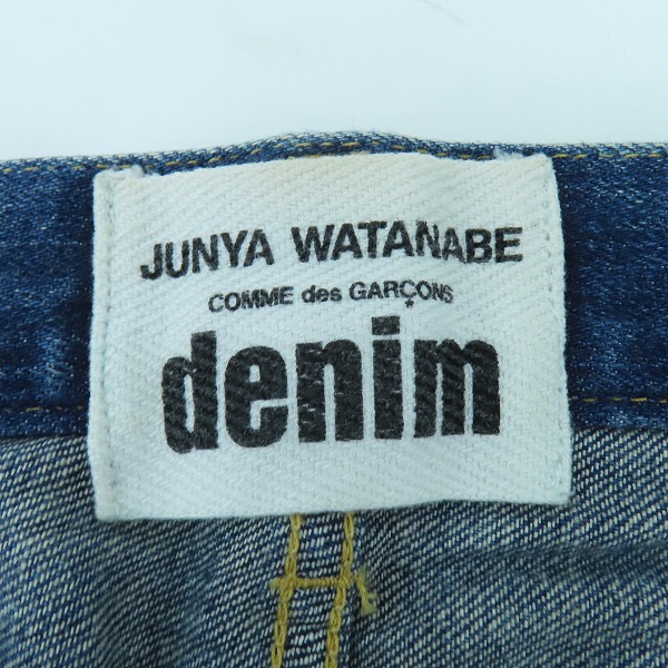 実際に弊社で買取させて頂いたJUNYA WATANABE COMME des GARCONS DENIM/ジュンヤワタナベコムデギャルソンデニム パッチワーク ジーンズ XG-P101/AD2020/Sの画像 3枚目
