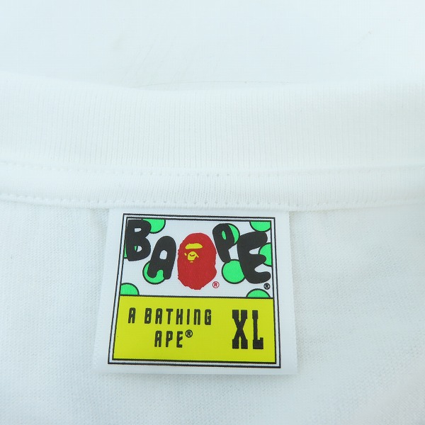 実際に弊社で買取させて頂いたA BATHING APE/アベイシングエイプ  BAPE Surfing Apes TEE/Tシャツ 001TEK701002F/XLの画像 3枚目