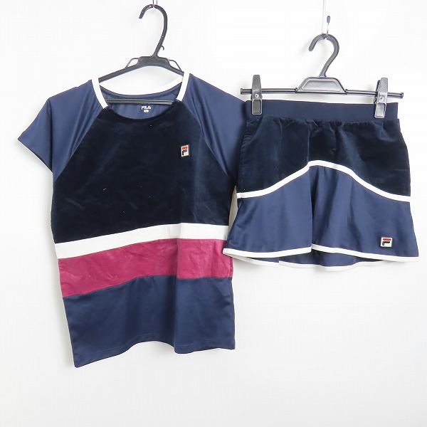 実際に弊社で買取させて頂いたFILA/フィラ テニスウェア レディース セットアップ ネイビー VL2383/VL2382 S/M