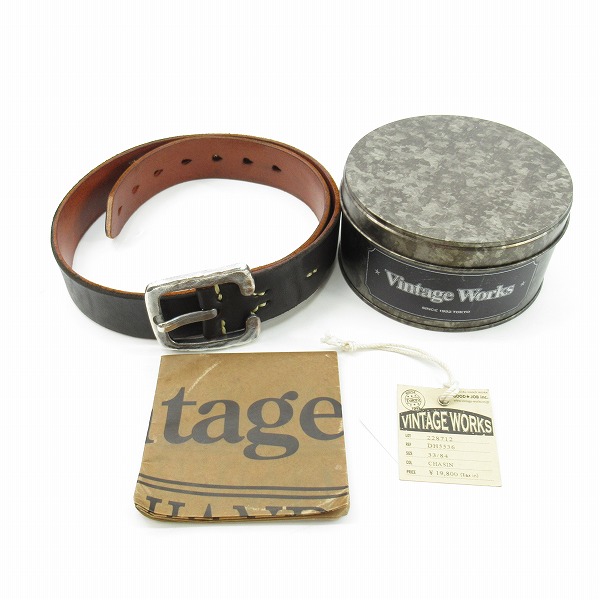 実際に弊社で買取させて頂いたVINTAGE WORKS/ヴィンテージ ワークス レザーベルト DH5536 33/84の画像 9枚目