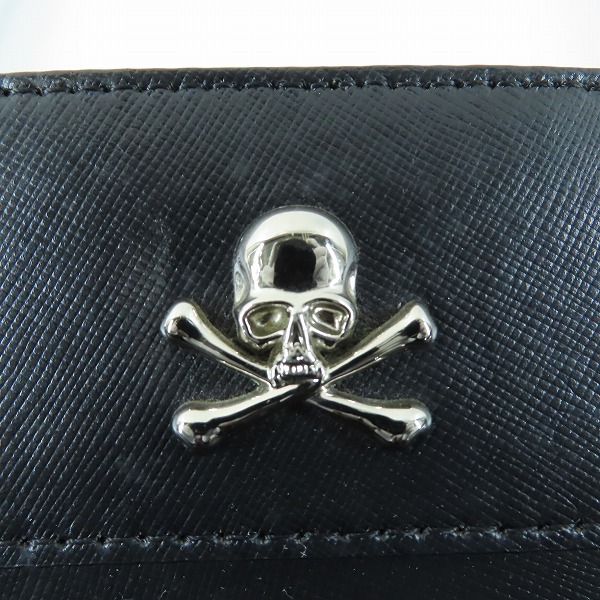 実際に弊社で買取させて頂いたRoen/ロエン スカル レザー 裏地 レオパード トートバッグの画像 5枚目