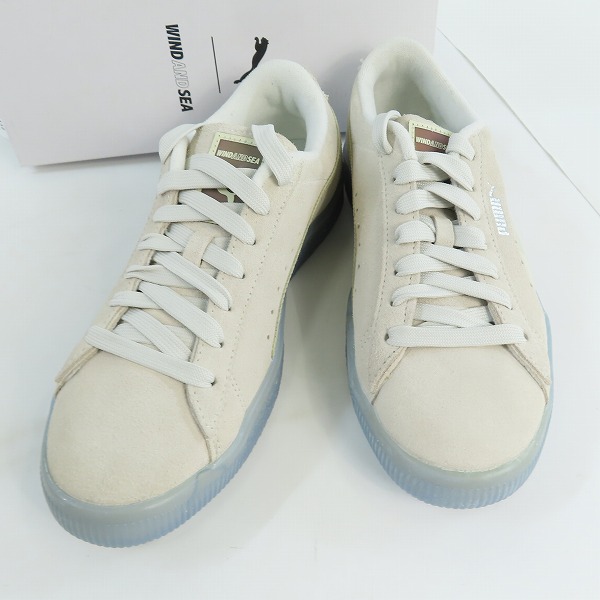 実際に弊社で買取させて頂いたPUMA/プーマ WIND AND SEA SUEDE VTG MARSHMALLOW スニーカー 380330-01 26.5