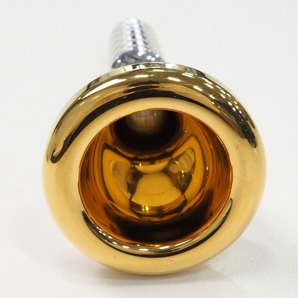 実際に弊社で買取させて頂いた【美品】Atelier MOMO/アトリエモモ 51VL/IG インナーゴールド 太管 トロンボーン用マウスピースの画像 4枚目