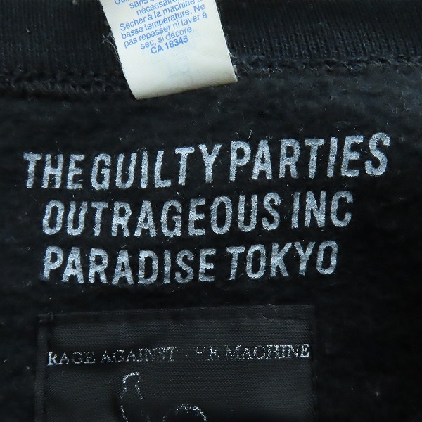 実際に弊社で買取させて頂いたWACKO MARIA/ワコマリア RAGE AGAINST THE MACHINE スウェットシャツ/XLの画像 4枚目