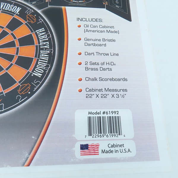 実際に弊社で買取させて頂いた【未開封】HARLEYDAVIDSON/ハーレーダビッドソン Oil Can Darts Kit/オイル缶 ダーツボードの画像 5枚目