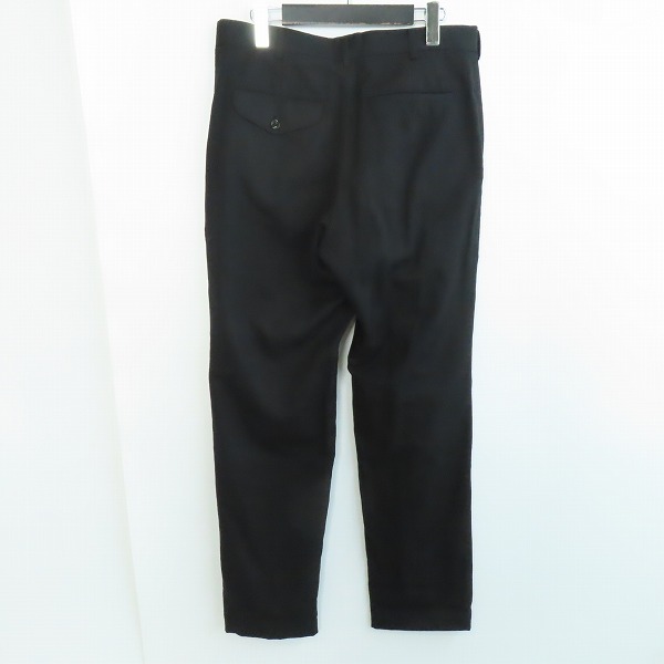 実際に弊社で買取させて頂いたBLACK COMME des GARCONS/ブラックコムデギャルソン ウール スラックス/パンツ 1F-P014/AD2020/Lの画像 1枚目
