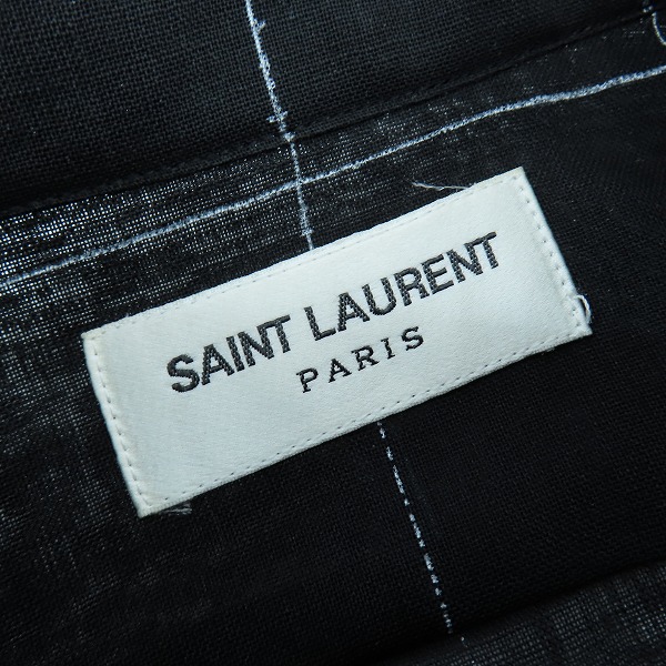 実際に弊社で買取させて頂いた【JPタグ】SAINT LAURENT/サンローラン チェック柄ウール混シャツ 長袖 481867 Y330R/36の画像 3枚目