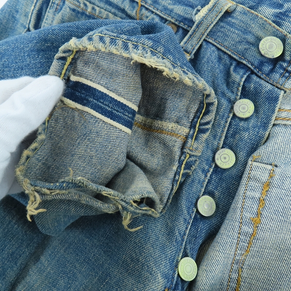 実際に弊社で買取させて頂いた【難有り】Levi's/リーバイス 501 ヴィンテージ 刻印6 スモールe ボタンフライ デニムパンツの画像 3枚目