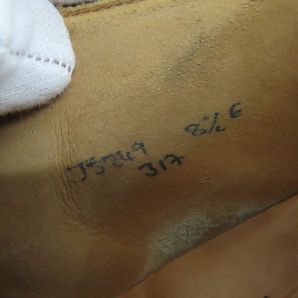 実際に弊社で買取させて頂いたCROCKETT＆JONES×Paul Smith COLLECTION/クロケット＆ジョーンズ×ポールスミスコレクション プレーントゥ J5849/8.5Eの画像 5枚目