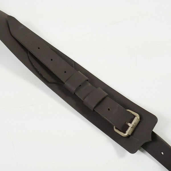 実際に弊社で買取させて頂いたTakamine/タカミネ レザー調 ダークブラウン アコースティックギター ストラップの画像 6枚目