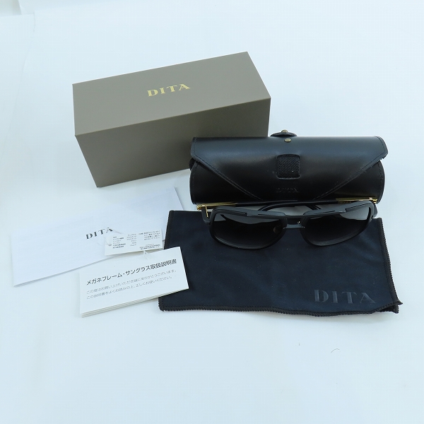 実際に弊社で買取させて頂いたDITA/ディータ MACH ONE titanium ダブルブリッジ サングラス/アイウェア DRX-2030-G-BLK-18K-59の画像 8枚目