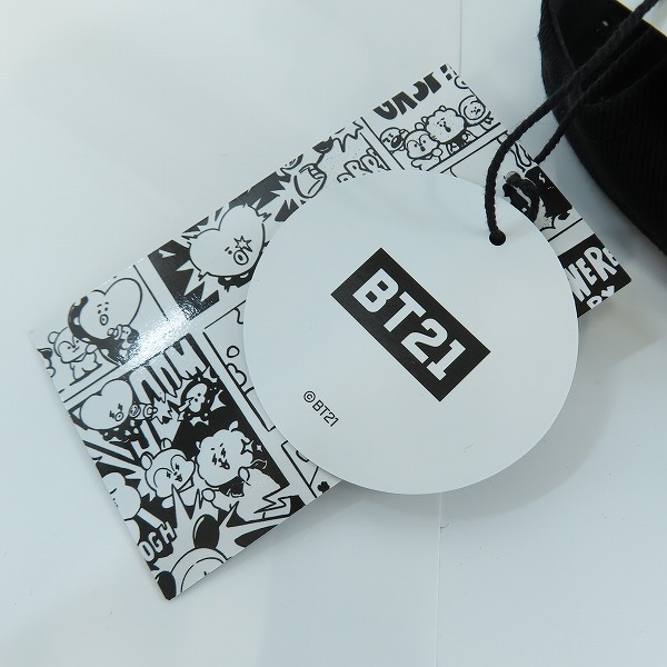 実際に弊社で買取させて頂いた(3)【未使用】FRAGMENT DESIGN フラグメントデザイン ×BT21 BT21FRGMT CAP COOKY ブラック×イエローの画像 6枚目