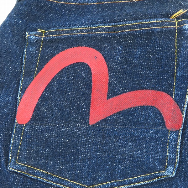 実際に弊社で買取させて頂いたEVISU/エヴィス 20oz No.1 スペシャル デニムパンツ 2001/34の画像 7枚目