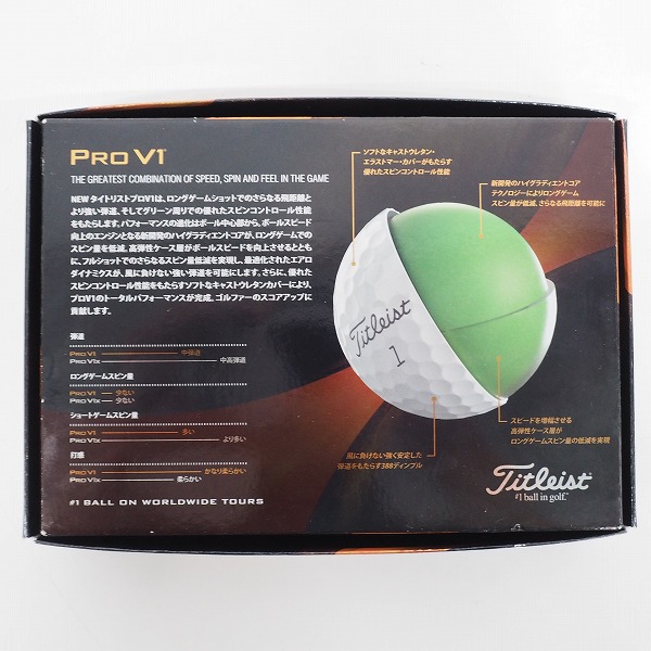 実際に弊社で買取させて頂いた【未使用/オウンネーム】Titleist/タイトリスト PRO V1 ゴルフボール ホワイト 1ダースの画像 4枚目