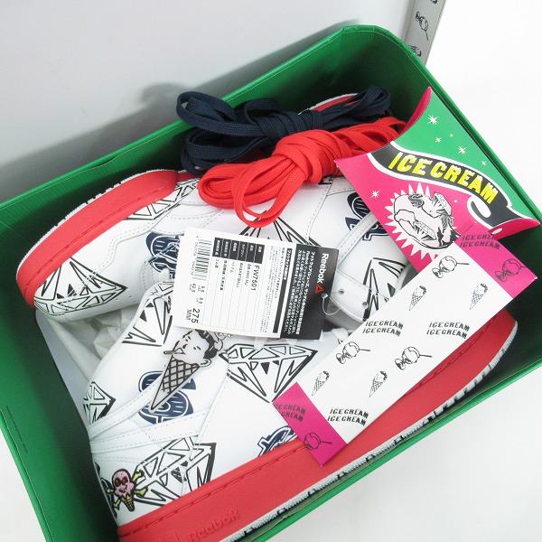 実際に弊社で買取させて頂いた【未使用】BBC×Reebok/リーボック BB4600 "Ice Cream" スニーカー FW7501/27.5の画像 7枚目