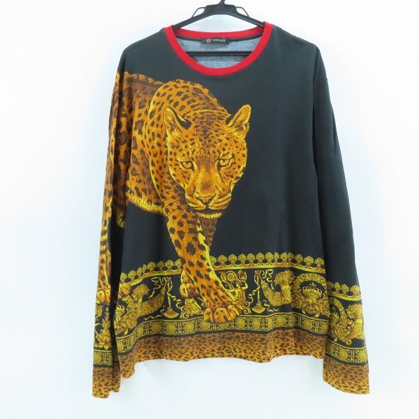 実際に弊社で買取させて頂いた【JPタグ】VERSACE/ヴェルサーチ 長袖 ヒョウプリント Tシャツ A81267/L