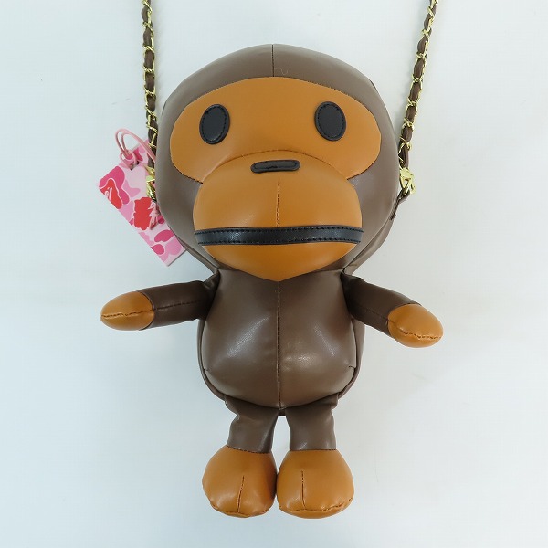実際に弊社で買取させて頂いた【未使用】A BATHING APE/アベイシングエイプ BABY MILO PLUSH DOLL CHAIN SHOULDER BAG  ショルダーバッグ の画像 1枚目