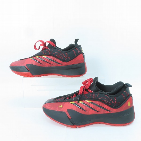 実際に弊社で買取させて頂いたadidas×A BATHING APE/アディダス×アベイシングエイプ Dame 9 Better Scarlet//デイム9 ベタースカーレット IH0786/26の画像 3枚目