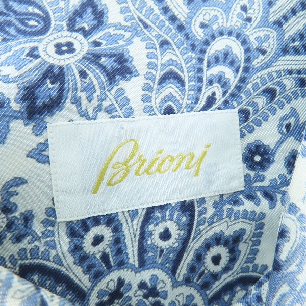 実際に弊社で買取させて頂いたBrioni/ブリオーニ 総柄 シルク 長袖 ボタンシャツ/Ⅴの画像 2枚目
