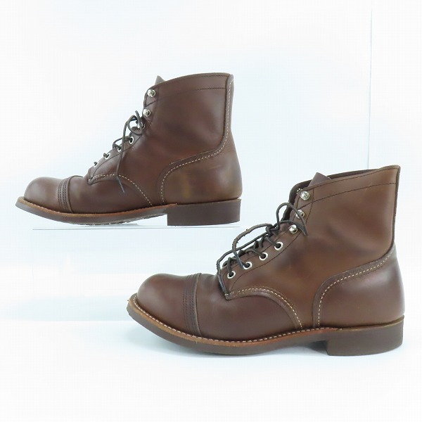 実際に弊社で買取させて頂いたRED WING/レッドウィング IRON RANGER/アイアン レンジャー 08111/8.5の画像 3枚目