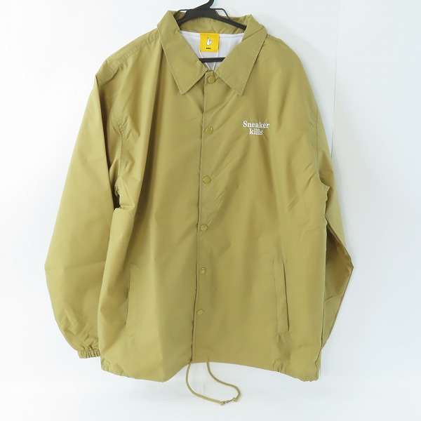 実際に弊社で買取させて頂いた(2)【未使用】FR2 × SNKRDUNK/エフアールツー × スニーカーダンク Angel Coach Jacket Belge FRC2905/XL