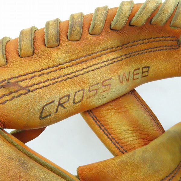 実際に弊社で買取させて頂いたMizuno/ミズノ CREST HIDE UNIC CROSS WEB N32007 硬式 内野手 右投げ用 グローブ の画像 7枚目