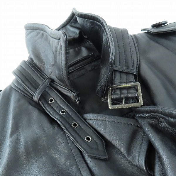 実際に弊社で買取させて頂いたRoen/ロエン×semantic design/セマンティックデザイン ラムレザージャケット コート/Mの画像 4枚目