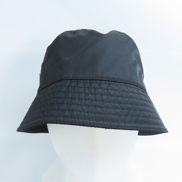 実際に弊社で買取させて頂いた【JPタグ】PRADA/プラダ ReNylon バケットハット 三角ロゴ金具プレート 2HC137 2DMI/Lの画像 1枚目