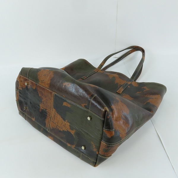 実際に弊社で買取させて頂いたaniary/アニアリ カモフラ/迷彩柄 レザー トートバッグの画像 2枚目