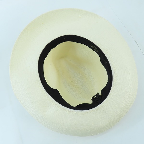 実際に弊社で買取させて頂いたBorsalino/ボルサリーノ 中折れ パナマハット ストローハット リボン ワニ革 リボン/59の画像 5枚目