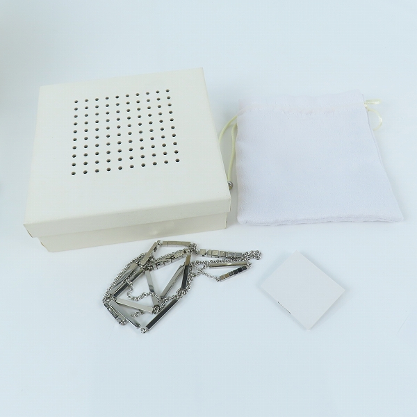 実際に弊社で買取させて頂いたDIESEL/ディーゼル ロゴ 2連ネックレス シルバーの画像 7枚目