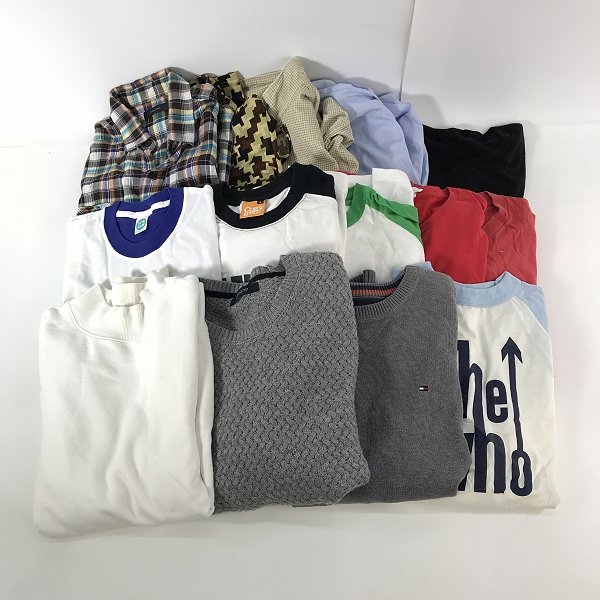 実際に弊社で買取させて頂いた【おまとめ】 ナノユニバース/チャンピオン/トミーヒルフィガー 等 ニット/長袖スウェット/半袖シャツ 他