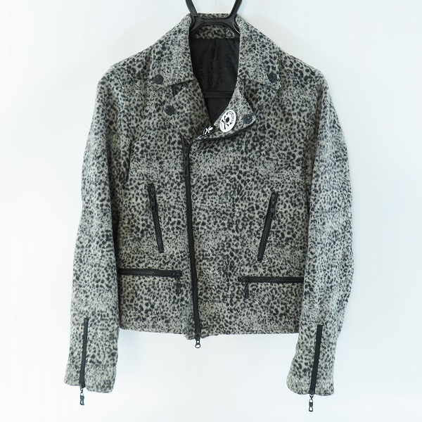 実際に弊社で買取させて頂いたRoen/ロエン×semantic design/セマンティックデザイン レオパード総柄 ライダースジャケット/M