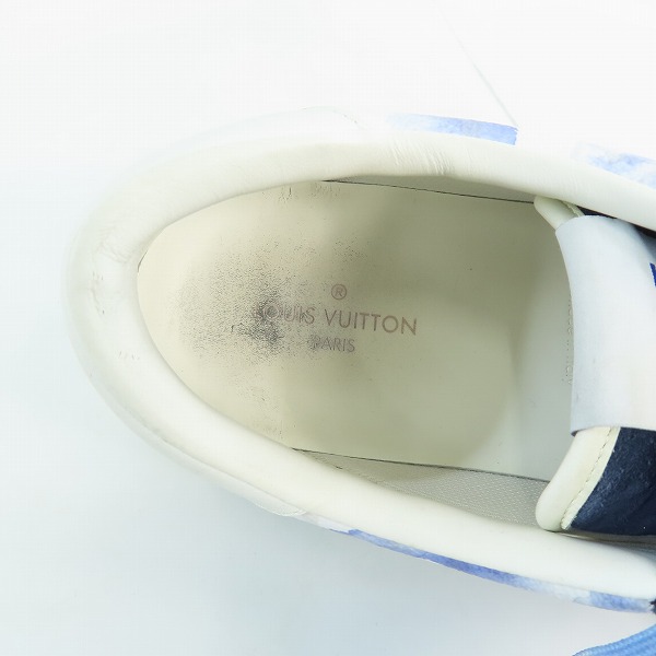 実際に弊社で買取させて頂いたLOUIS VUITTON/ルイヴィトン LVオリライン レザー モノグラム スニーカー  ホワイト×ネイビー FA0211/8の画像 4枚目