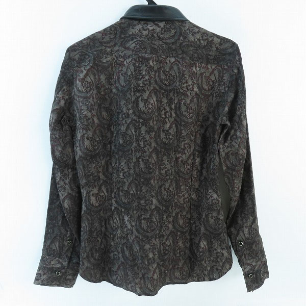 実際に弊社で買取させて頂いたISAMUKATAYAMA BACKLASH/バックラッシュ SERGENT PEPPER レーヨンジャガード シープレザーシャツ 1346-01/Sの画像 1枚目