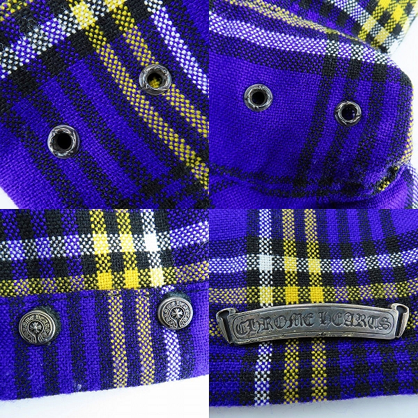 実際に弊社で買取させて頂いた【JPタグ】CHROME HEARTS/クロムハーツ イージーライダースジャケット マサイチェック Sの画像 8枚目