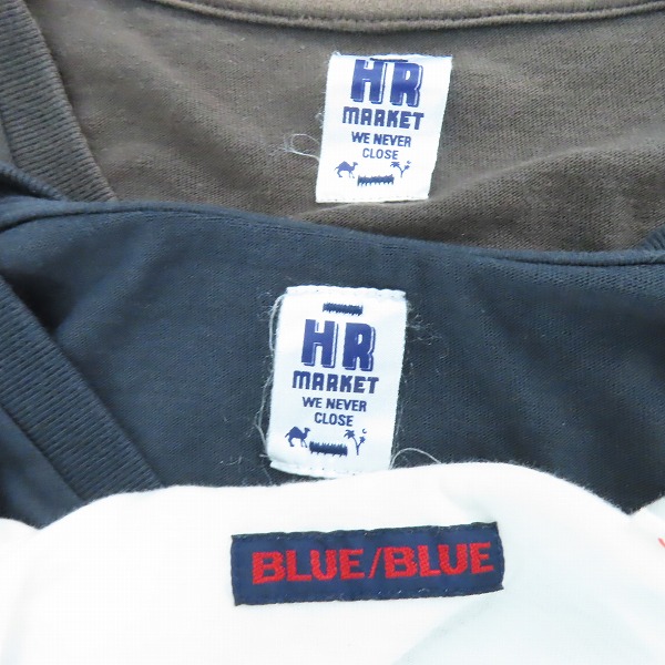 実際に弊社で買取させて頂いたBLUE BLUE/ブルーブルー H.R.MARKET/ハリウッドランチマーケット 半袖Tシャツ 3点セットの画像 2枚目