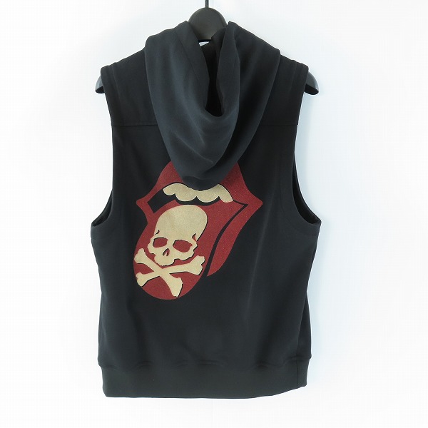 実際に弊社で買取させて頂いたmastermind JAPAN×Theater8/マスターマインド×シアターエイト リップ&タン×スカル ノースリーブパーカー 8MR-JE01-B/Mの画像 1枚目